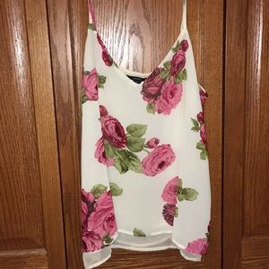 Forever 21 Rose Print Tank Top